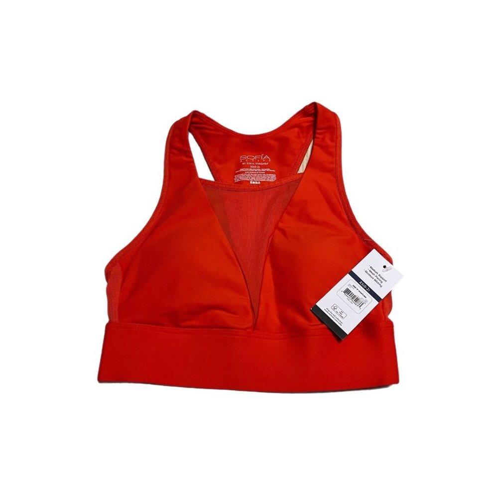 SOFIA ACTIVE  Women's  Size XS V-Mesh Sports Bra/Removable Padding
